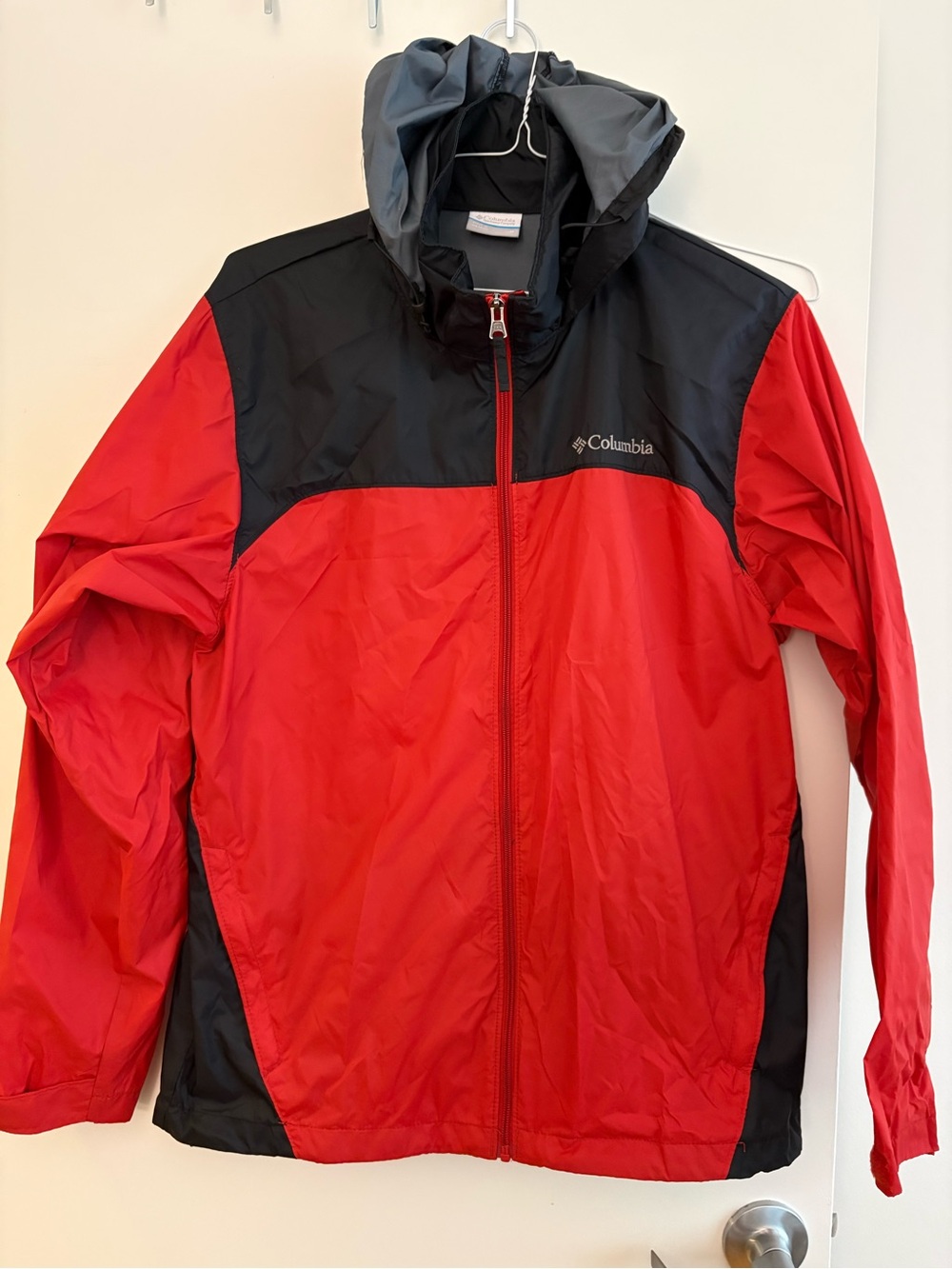 Columbia Glennaker Lake II Packable Rain Jacket Men’s Medium Red Black